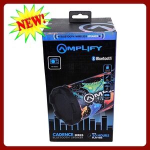 Amplify Cadence Bluetooth Speaker Wireless Urban Graphic RGB Light 20H Playtime‎